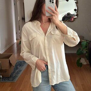 Mac Duggal Women's Cream and White Shirt